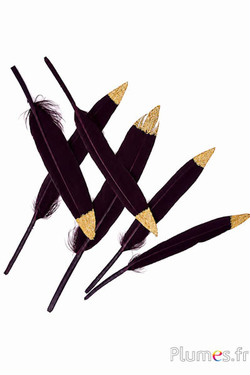 Gans gouden glitter - 10-15 cm - koffie